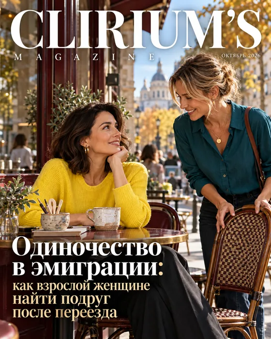 Обложка Clirium’s Magazine: Одиночество в эмиграции: как взрослой женщине найти подруг после переезда
