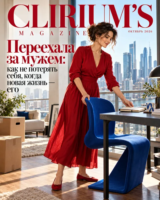 Обложка Clirium’s Magazine: Переехала за мужем: как не потерять себя, когда новая жизнь — его
