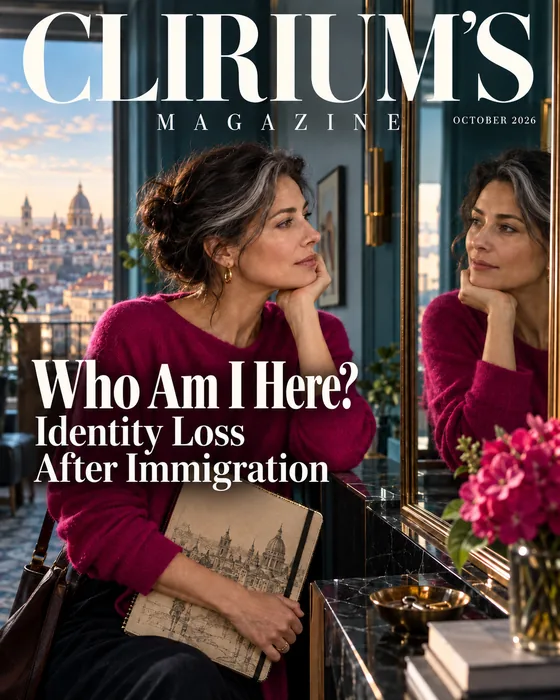 Clirium’s Magazine cover: Who Am I Here? Identity Loss After Immigration