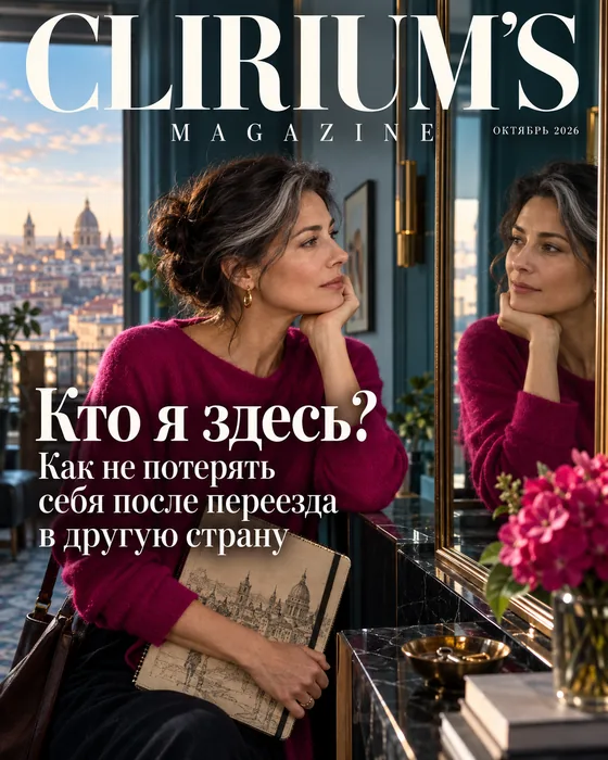 Обложка Clirium’s Magazine: Кто я здесь? Как не потерять себя после переезда в другую страну