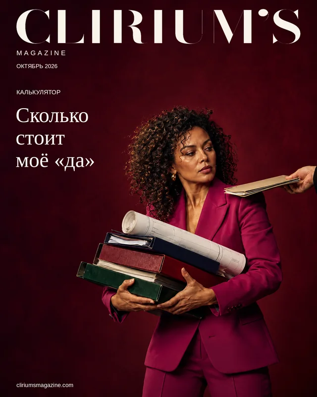 Женщина в малиновом жакете держит папки; ей протягивают ещё одну.