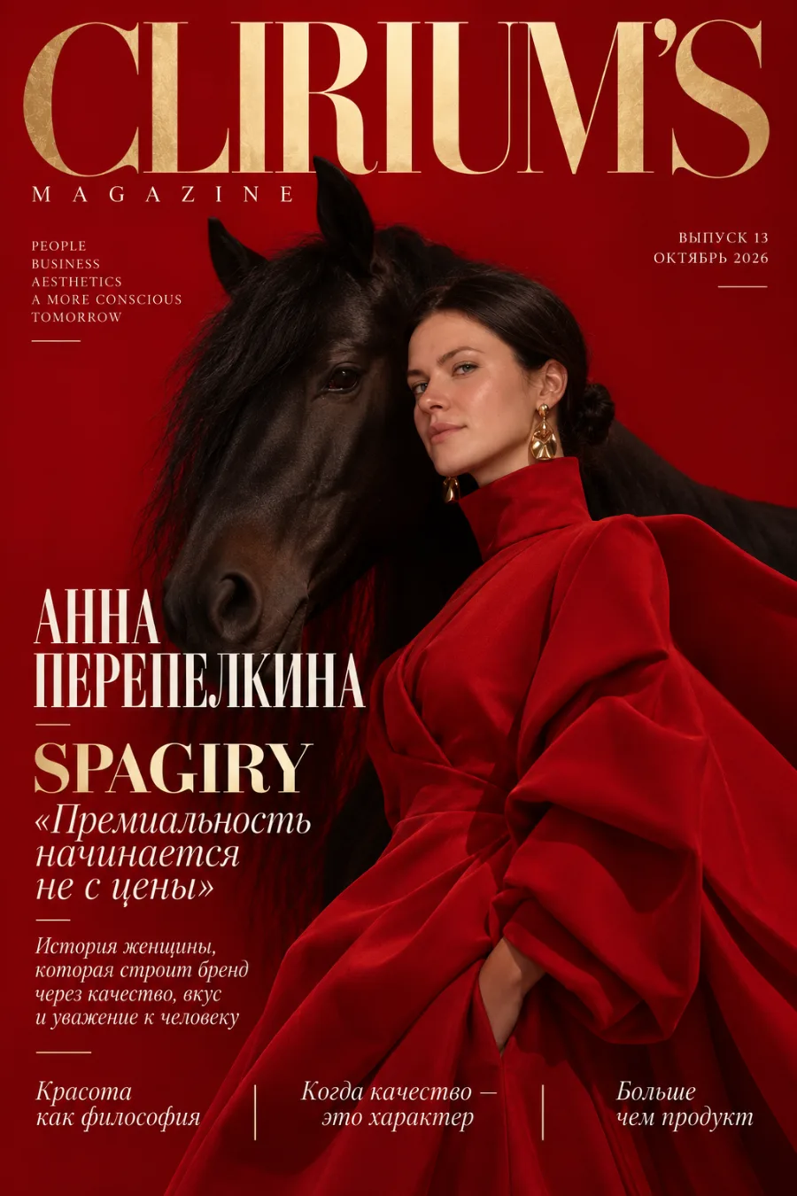 Обложка Clirium’s Magazine № 13 — Анна Перепелкина, октябрь 2026